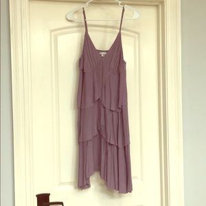 Lovely purple layered spaghetti strap dress